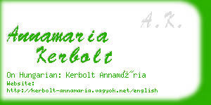 annamaria kerbolt business card